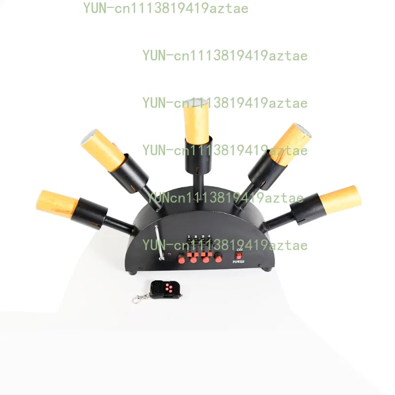 Wedding Cold Sparkler Special Effect Machine,5‑Shot Fan‑Shaped Fountain Unit with DMX & Wireless Remote for DJ Disco Party Stage