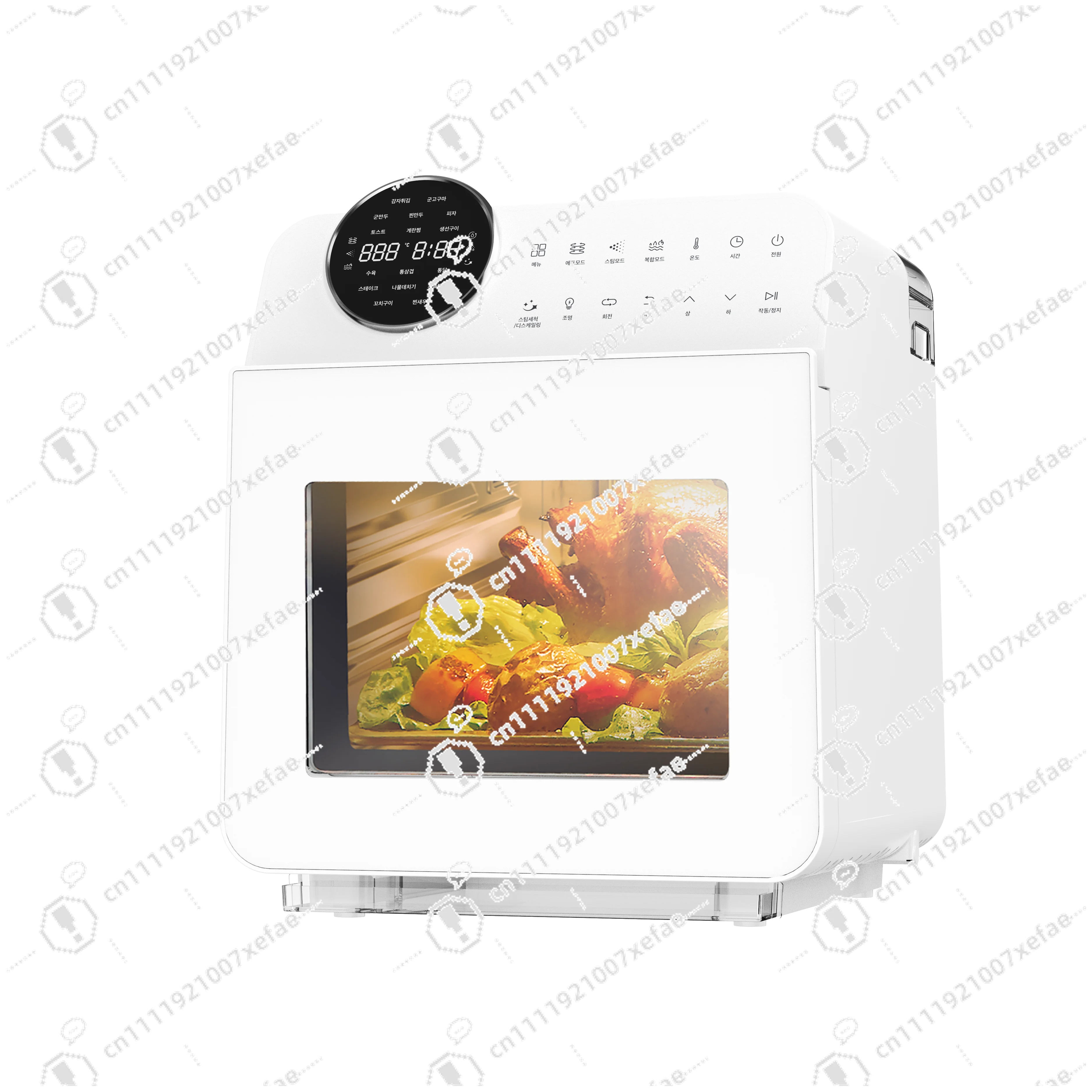 15L Stainless Steel Electric Smart Steam Air Fryer Oven Digital Household Appliances