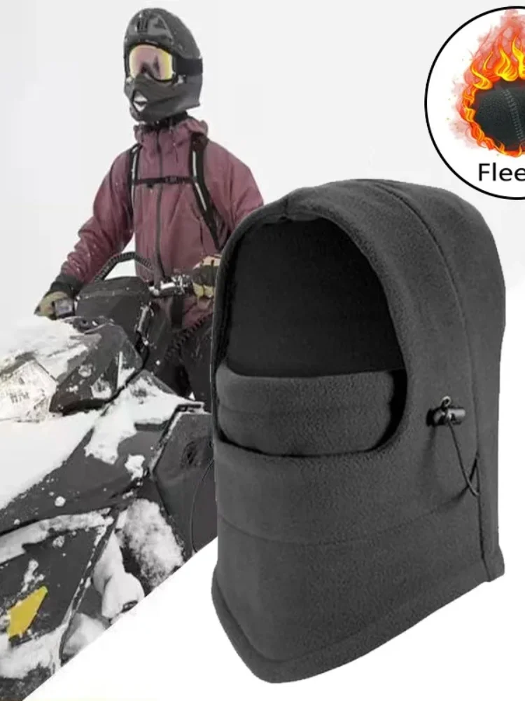 AliExpress WRELS Warm Winter Cap Windproof Thicken Balaclava Hat Plush Fleece Adjustable Scarves Hats Multi-Functional Outdoor Cycling Caps