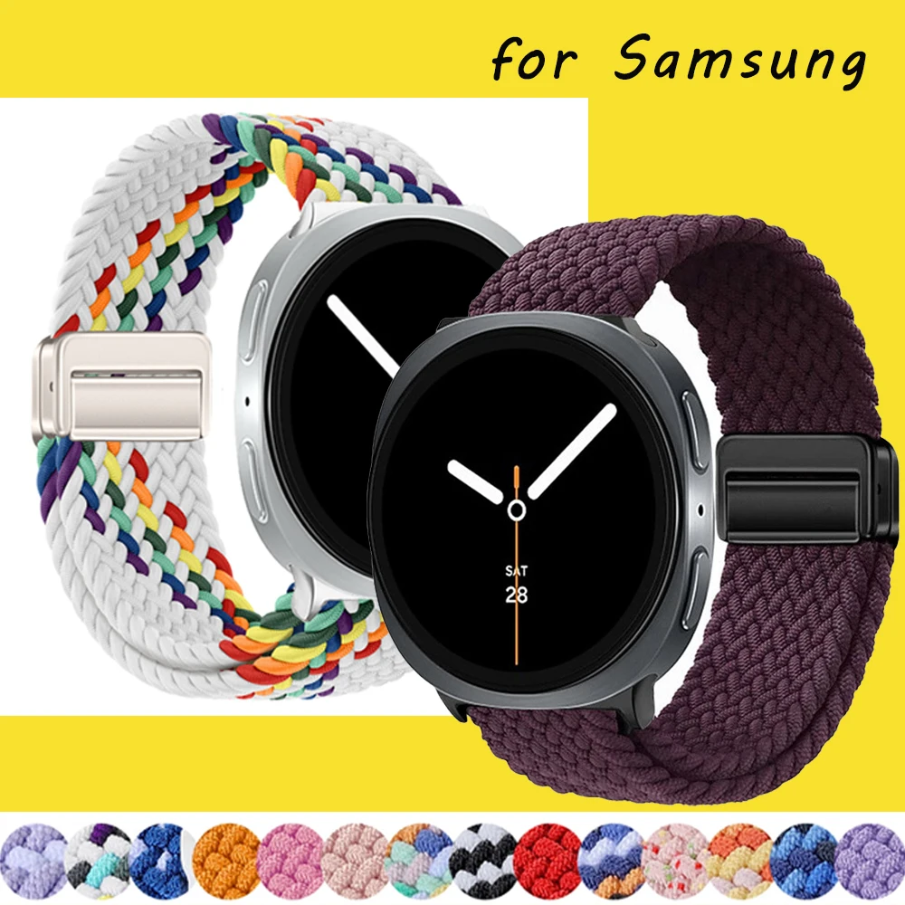 Geflochtenes Solo-Loop-Armband für Samsung Galaxy Watch 8 40/44mm Zubehör Nylon-Armband Correa Galaxy Watch 8 Classic Band 46mm – Detail 2