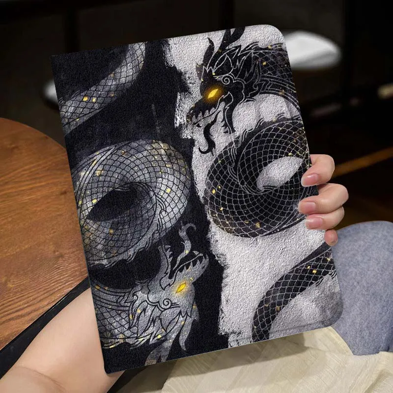 Art Retro Dragon cool Snake For Samsung Galaxy Tab S7 S8 S9 S10 11 12.4 13.1 FE Plus Lite Inch Cover Tablet Case