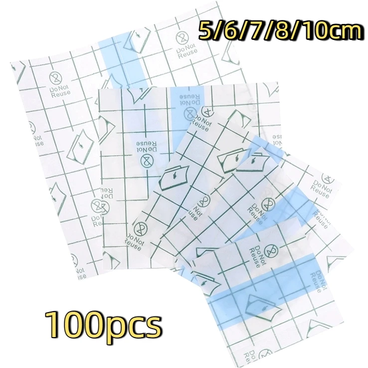 

Transparent Tape PU Anti-allergic Medicinal Wound Dressing Fixation Tape 100Pcs Medical Adhesive Waterproof Tape