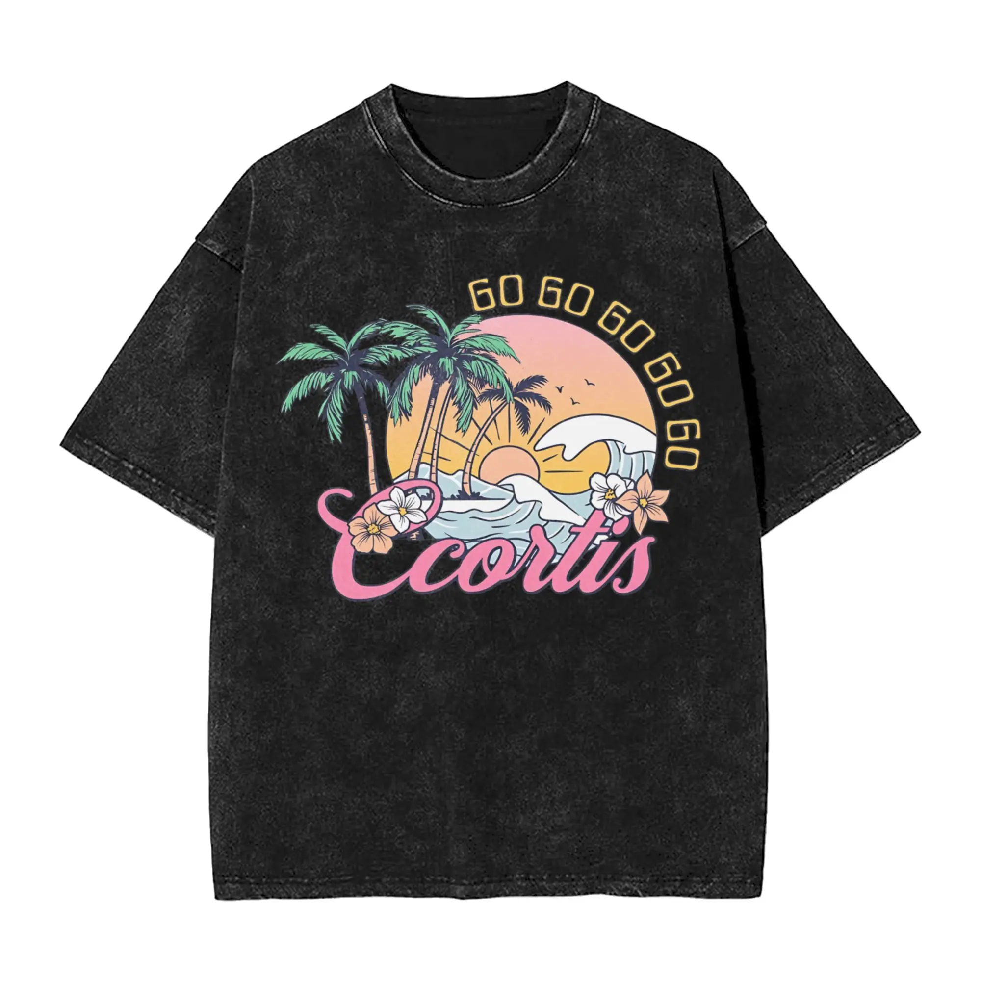 كورتيس الذهاب k البوب k-pop الفرقة المعبود غسلها تي شيرت الشارع الشهير الهيب هوب الجدة تي شيرت تيز للرجال النساء القطن Harajuku