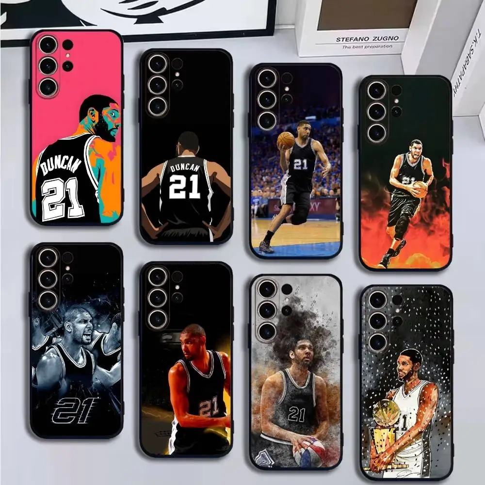 

Tim Duncan Basketball Phone Case For SamsungS25,24,21,22,23,30,Ultra,20,Plus,Fe,Lite,Note,10,9,Soft Black Cover
