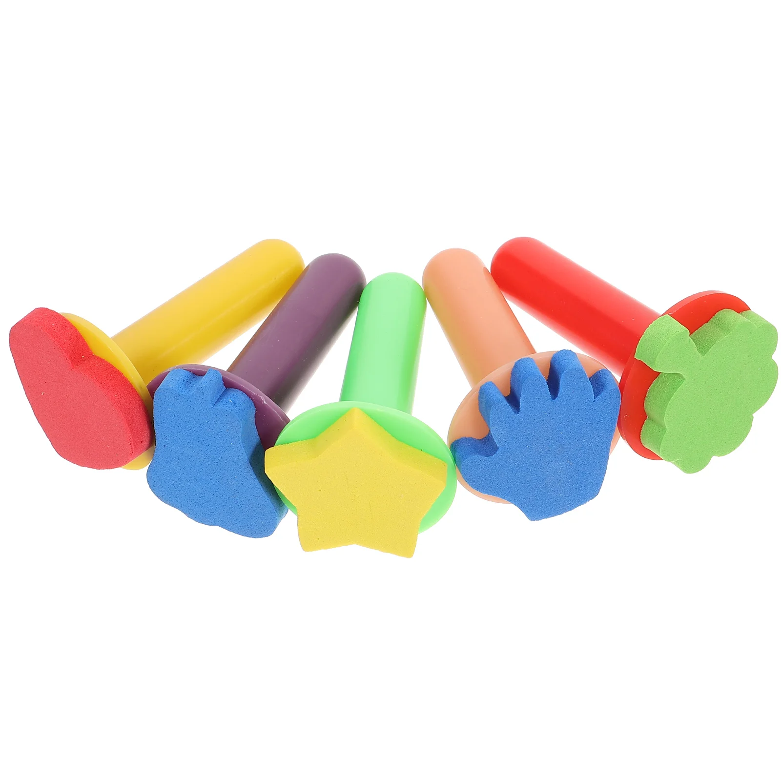 Kids Suits Painting Stamp Sponge Brush Craft Plastic Sponges Stamper for DIY Child