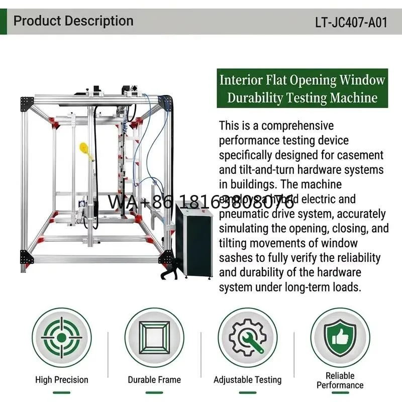Multifunctional building window mechanical performance tester in line with international standards