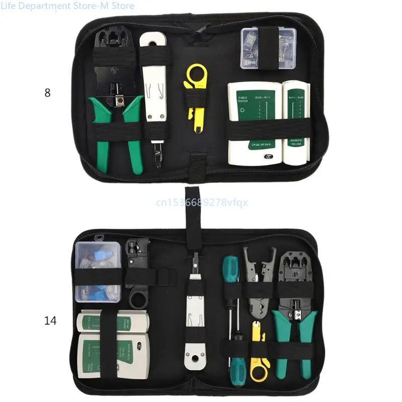 

8/14 шт. RJ45 RJ11 RJ12 портативный LAN Ethernet-кабель для обжима проводов, зачистные клещи, инструмент для ремонта