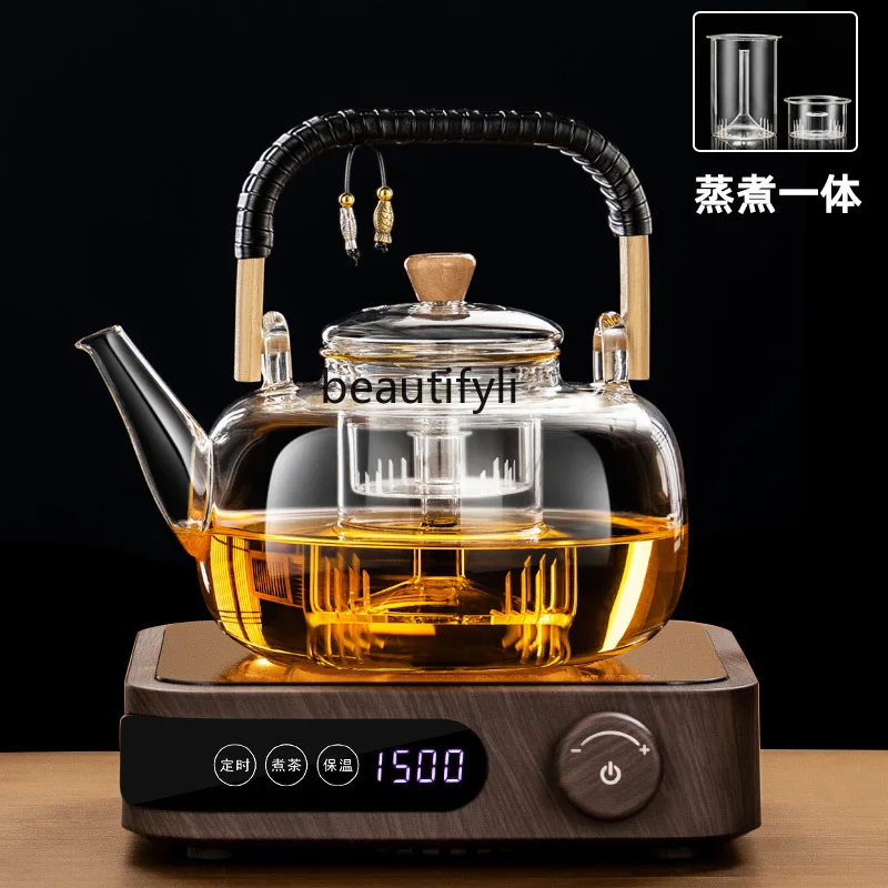 Glass Cooking Integrated Teapot Automatic Electric Ceramic Stove Heating Tea Cooker Boiling Water Tea