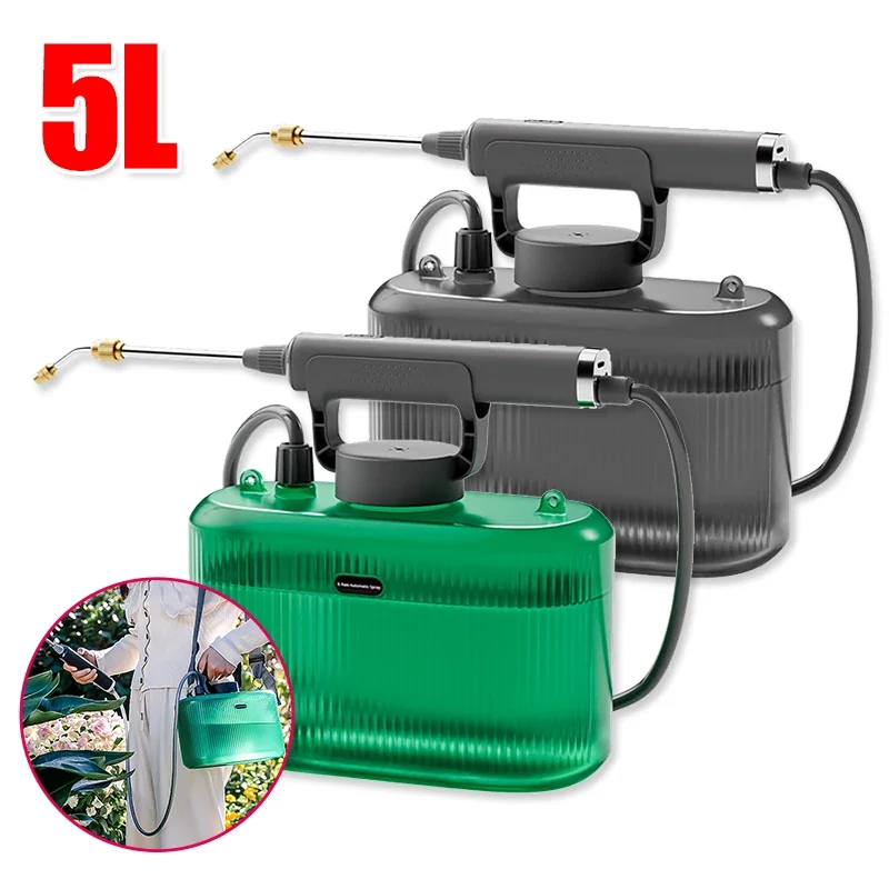 

USB Rechargeable Garden Electric Sprayer 5L Irrigation Watering Can for Flowers Plants Shoulder Rechargeable Electric Sprinkler