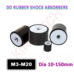 1/2/4/10Pcs M3 M4 M5 M6 M8 M10 M12 M16 M20 Female-Female Thread Rubber Shock Absorber Isolation Mount DD-Type Damper Dia10-150mm