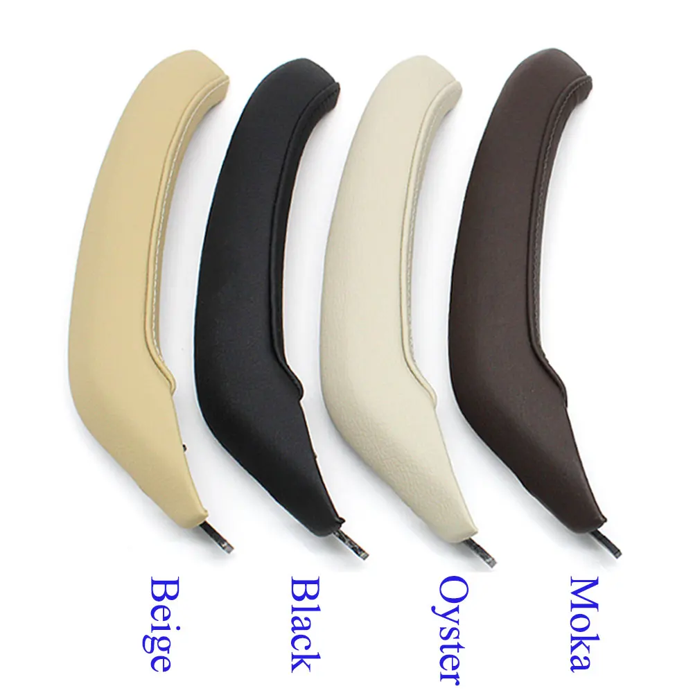 Black Beige Left/Right Passenger Door Handle Leather Outer Cover Puller Trim For BMW X3 X4 F25 F26 2010 2011 2012 2013 2014 2015