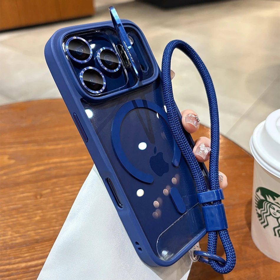 آيفون الهواء 17 ProMax شريط للرسغ الحبل حامل كاميرات مراقبة عالي الجودة Magsafe آيفون 17 15 16 12 11 13 14 برو ماكس زائد غطاء