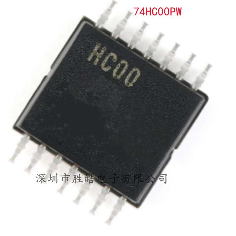 (20PCS)  NEW   74HC00PW , 118    74HC00   Quad 2 Input with Non-Gate  Logic Chip  TSSOP-14    74HC00PW    Integrated Circuit