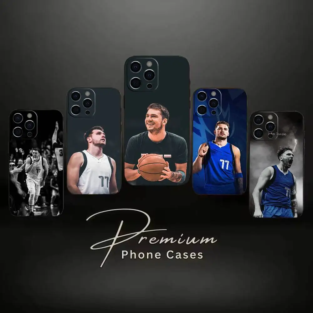 

Popular King L-Luka Doncic Phone Case For iPhone 16, 17,14,15,13,12,11 Plus,Pro Max Soft Black Cover