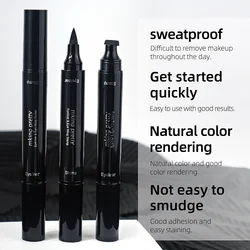 Double-ended Eyeliner Stamp Eyeliner Pen Black Quick Dry Liquid Eyeliner Pencil Easily Draw Eye Curves Waterproof Eye Makeup Pen