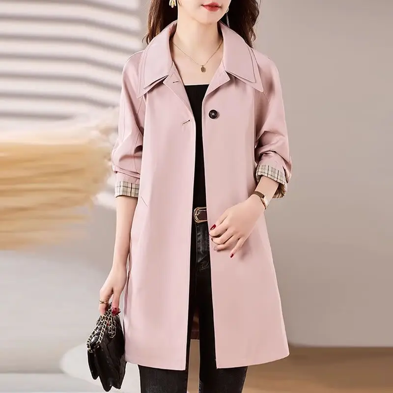 [With Lining] High-end Trench Coat Women's Medium and Long Models Spring and Autumn 2026 New Fashion Temperament Thin Coat Coat