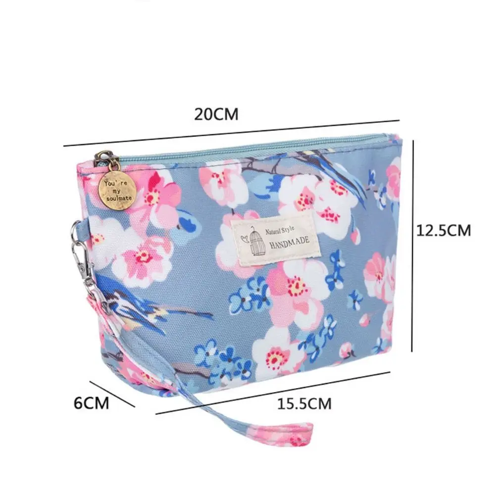 Color Beach Bag Travel Organizer Wash Pouch Flower Printing Cosmetic Bags Toiletry Handbag Women Clutch Bag Korean Storage Bags