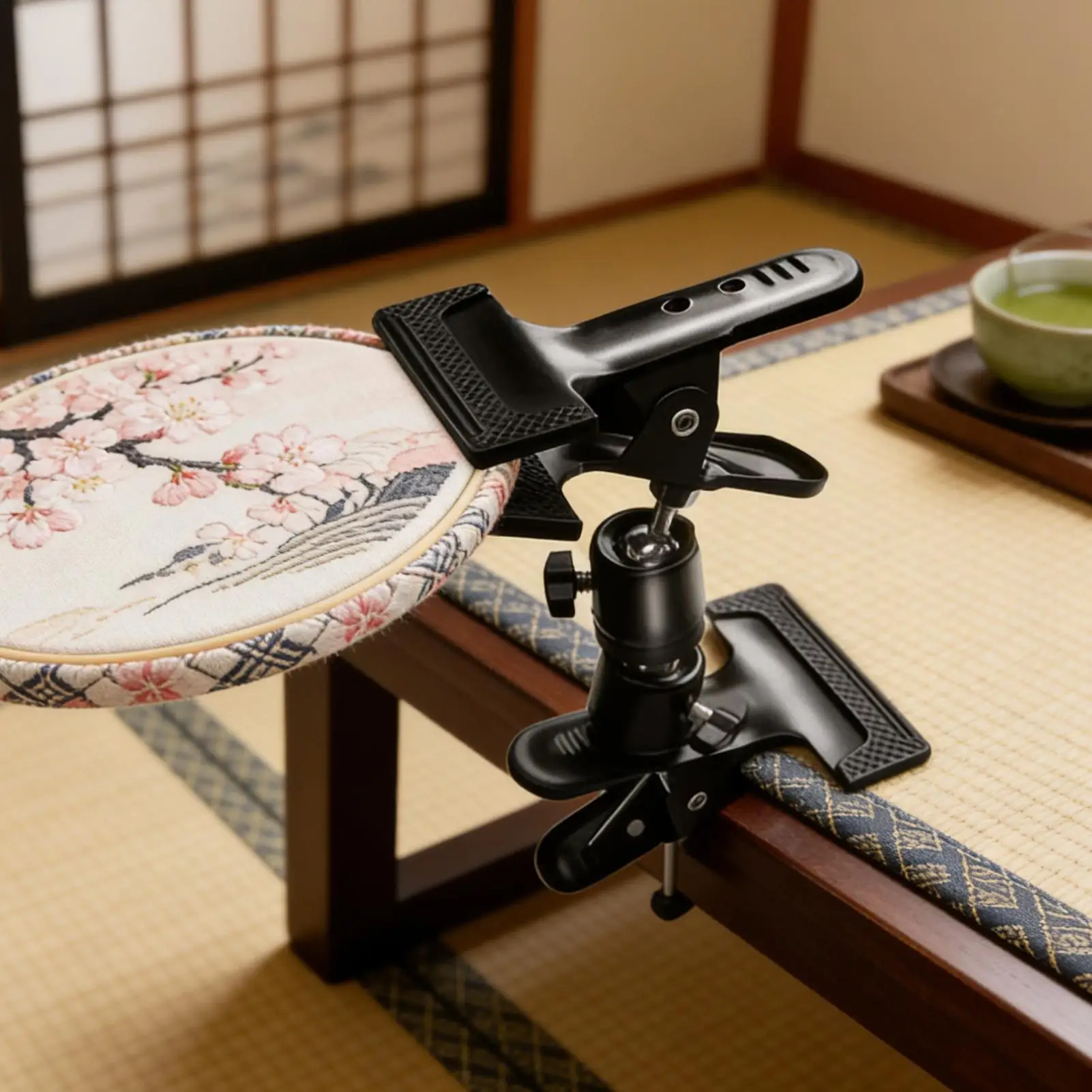 

Metal Embroidery Hoop Holder 360 Rotated Adjustable Table Clamp Stand Clip,Tabletop Craft Clamp For DIY, Embroidery ﻿