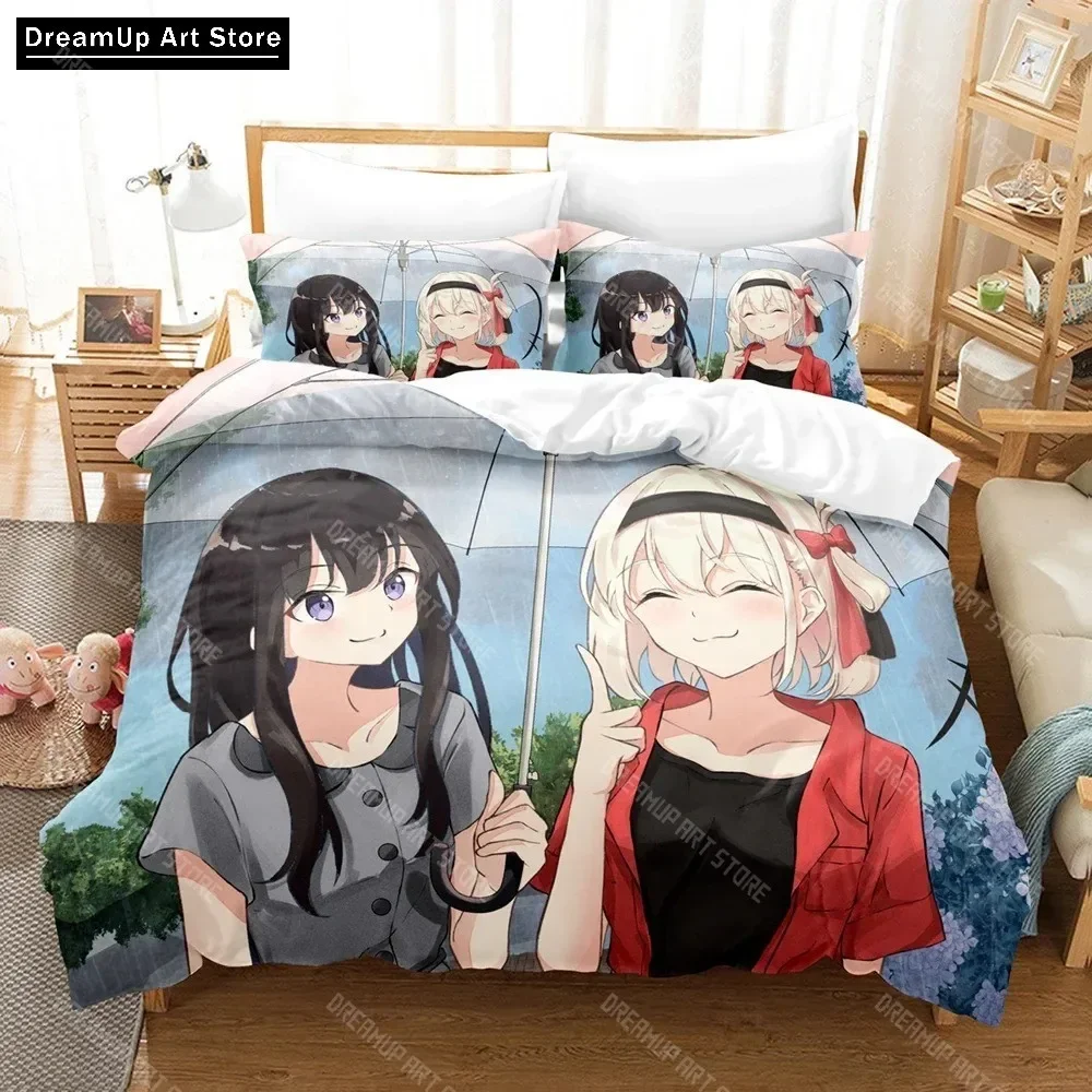 

3D Print Fashion Anime Lycoris Recoil Bedding Set Boys Girls Twin Queen Full Size Duvet Cover Pillowcase Bed Adult Bedroom