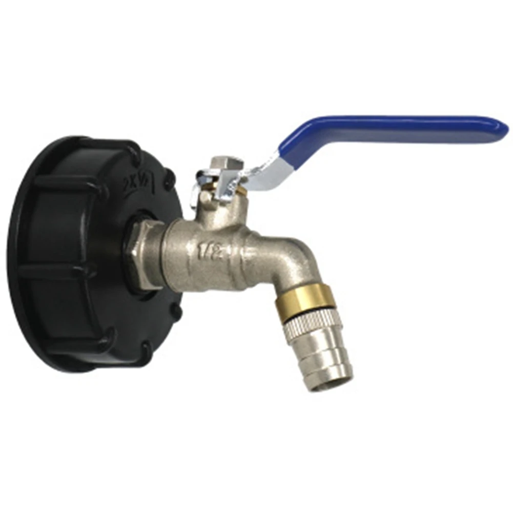 AEE3-IBC Ball Outlet Tap Tank 3/4Inch Food Grade Drain Adapter S60X6 1000 L Tank Rainwater Container Brass Hose Faucet Valve