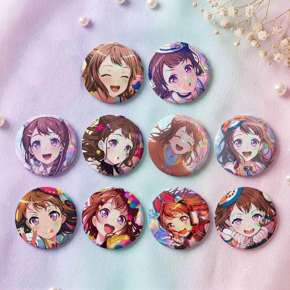 Toyama Kasumi BanG Dream Anime Badges Button Round Creative Pin Brooch Badge Bag Decor Accessories Fans Collect Friends Gifts