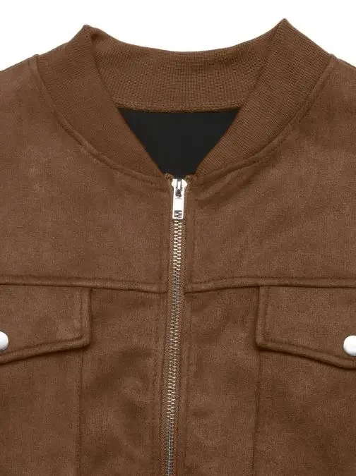 

Women's Fashion High Street Coat Female Daily Clothing Autumn New Women's Baseball Collar British Velvet Retro Casual