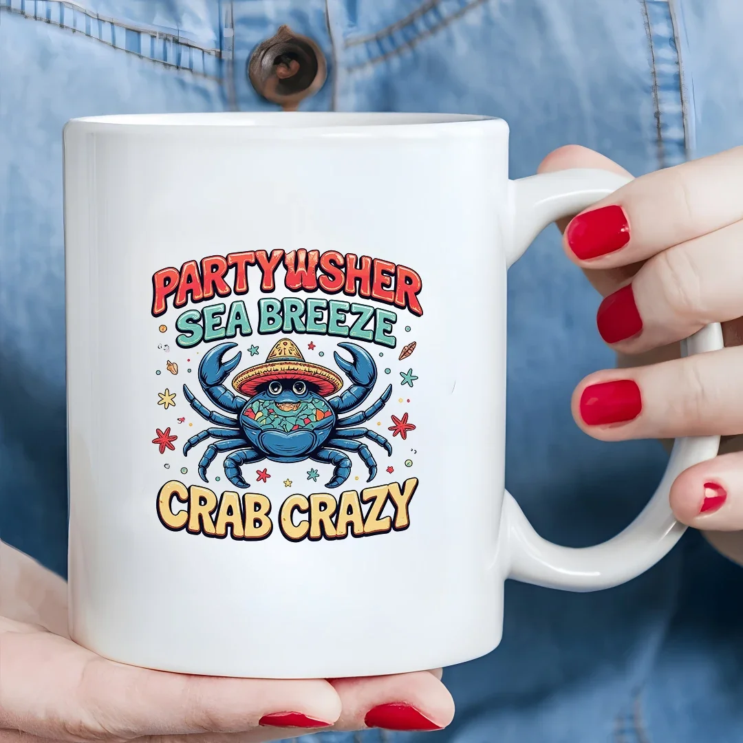 

11oz Cup + Party Craze Crab + Cartoon Mexican Hat + Ocean Style Cup + Christmas Gift + Family Office Cup
