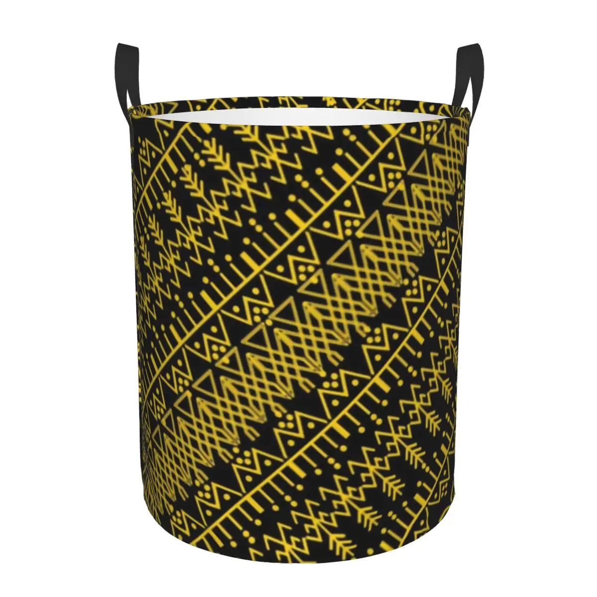 Amazigh Pattern Laundry Basket Collapsible Kabyle Berber Tifinagh Symbol Clothes Toy Hamper Storage Bin for Kids Nursery