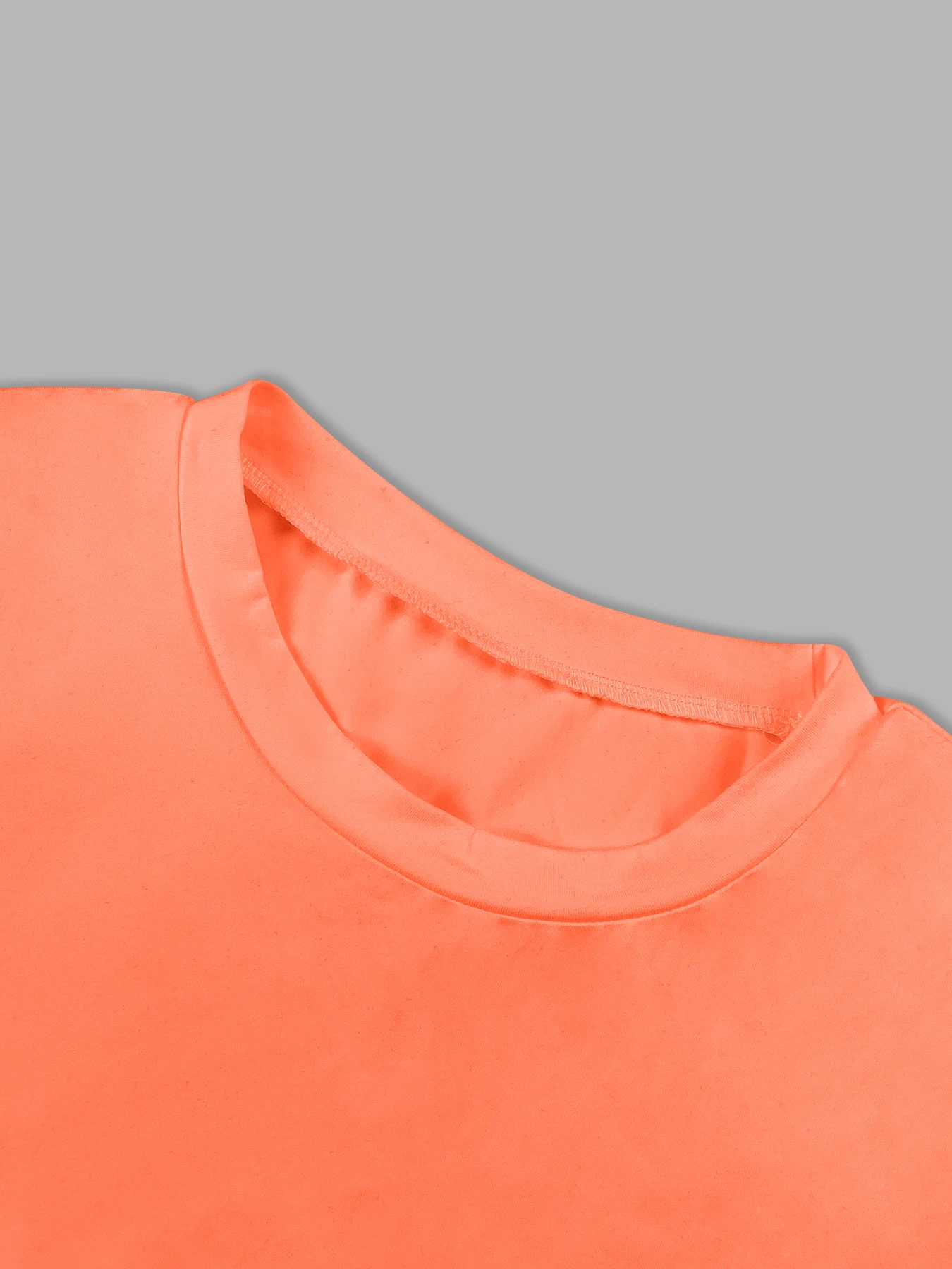 Modisches Damen-T-Shirt-Set in Unifarben mit Kurzen Ärmeln, 3-teilig – Detail 3