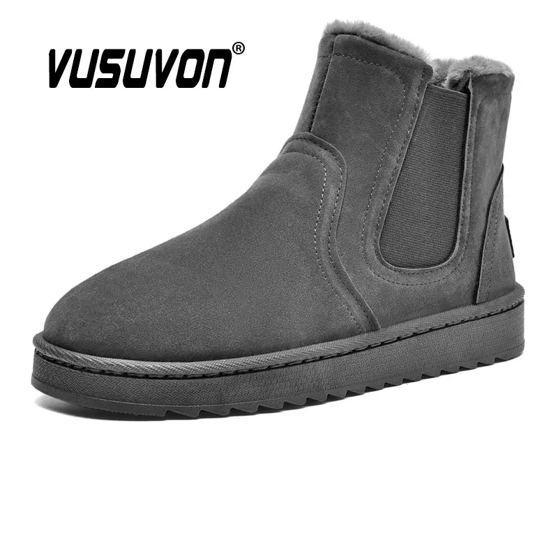 2022 Lightweight Women Plush Shoes for Men Snow Boots Little Waterproof Footwear Size 31- 45 Slip on Unisex Ankle Winter Loafers