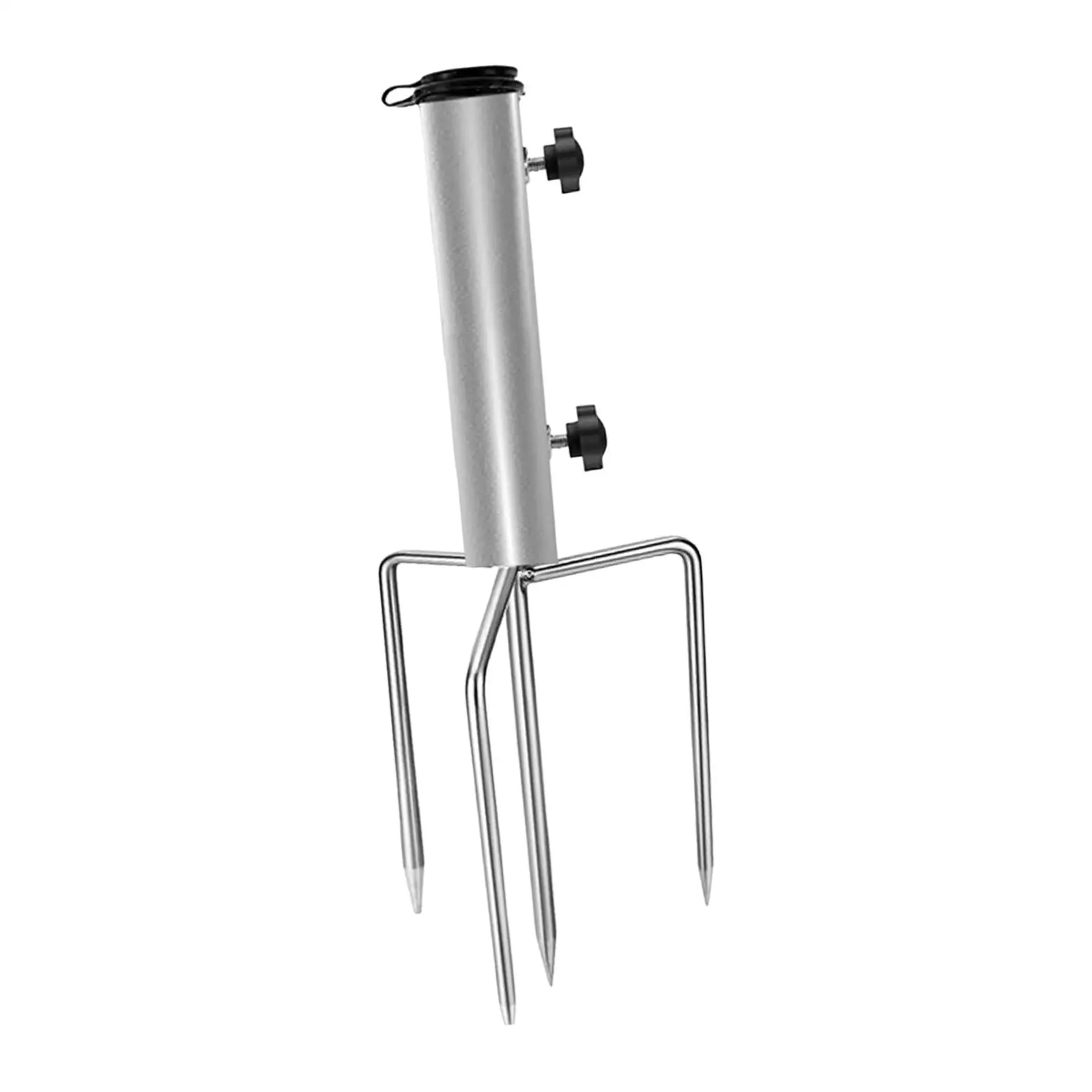 Parasol Stand Sunshade Portable with 4 Spikes Parasol Ground Anchor Umbrella Base Stand for Outdoor Garden Backyard Lawn Picnics