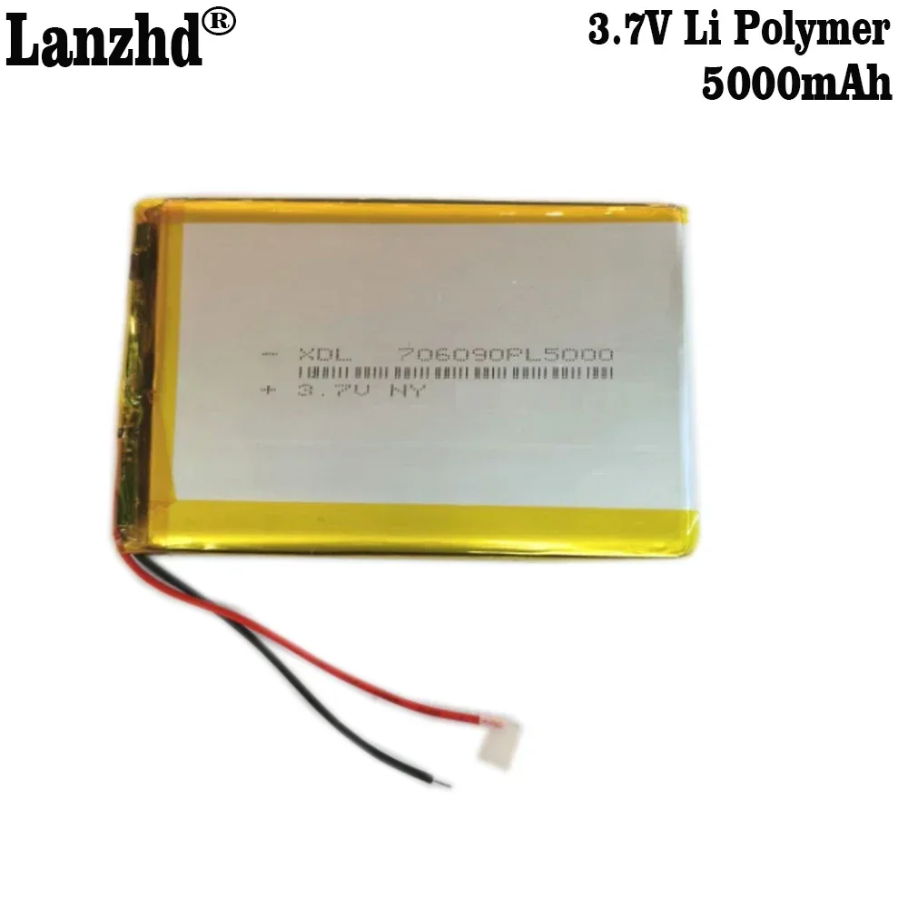 1-12pcs 3.7V 5000mAh 706090 Li Polymer Li-ion Battery For Tablet PC PDA PSP IPAQ DVD MID DIY E-book Power bank Toys Phone