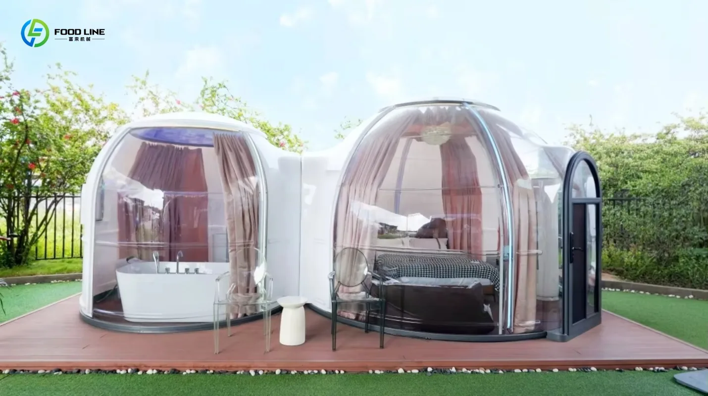Transparent PC Dome House Four Season with Bathroom for Outdoor Hotel Rental Convenient Commercial Use Custom