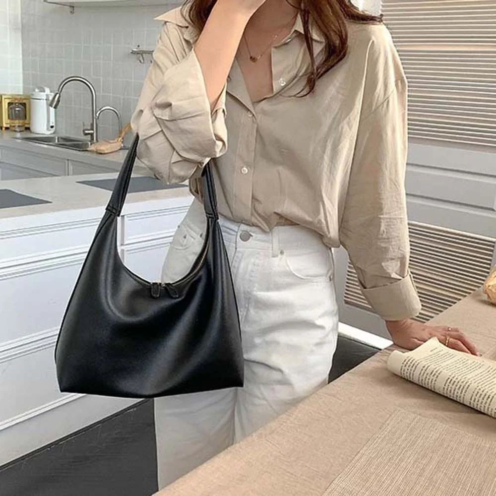 

Сумка для хранения Элегантная мягкая сумка-тоут из искусственной кожи с карманами большой емкости Женская сумка-хобо Полиэстер с защитой от брызг воды Сумка для подмышек Ежедневно