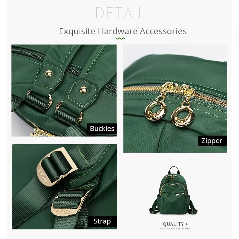 女性用防水エポルバックパック,ナイロンショルダーバッグ,カジュアルデザイナー,高級ブランド,ファッション,6013-03