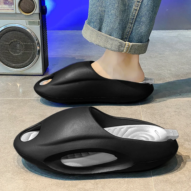 High Quality Men\'s Slippers Indoor Outdoor Sandals Beach Comfortable Thick Soft Slides Casual Shoes Men Flip-flops Home Slippers