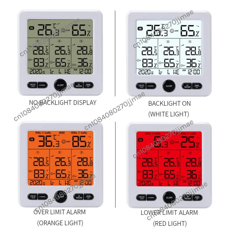 TS-6210 stazione meteorologica Wireless Display LCD a LED per interni/esterni misuratore di umidità della temperatura digitale allarme di tendenza 3