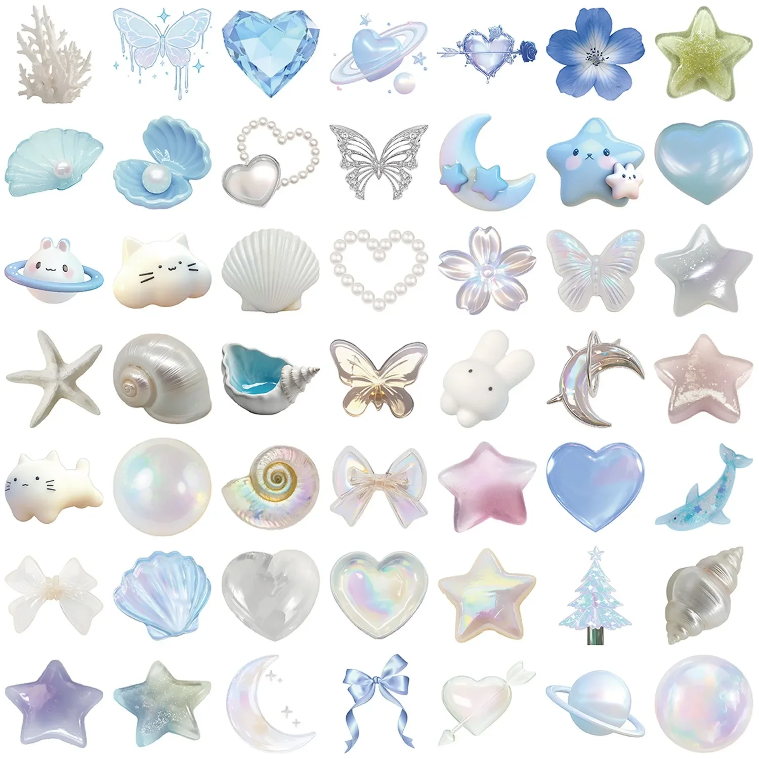 สติกเกอร์สีเงินเงาสไตล์ Ins 50 ชิ้น ลายกราฟฟิตี้สวยงาม สำหรับตกแต่ง DIY สเก็ตบอร์ด โทรศัพท์ ตู้เย็น จักรยาน สติกเกอร์น่ารัก ของเล่นเด็ก