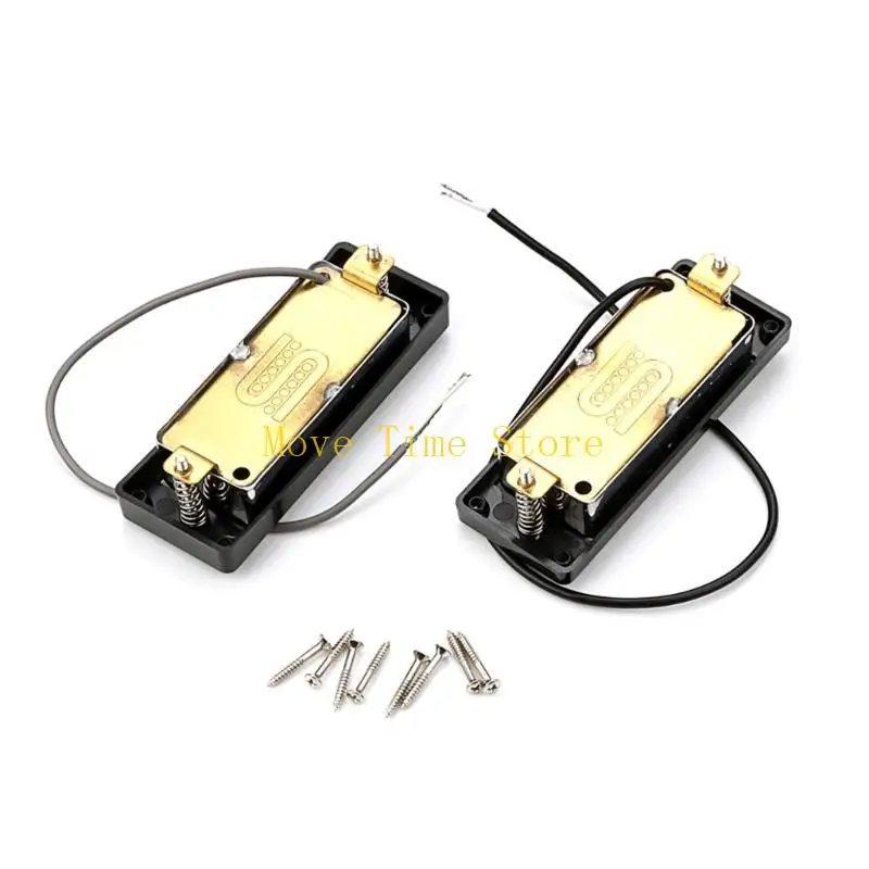 92ME 6 String Electric Guitar Humbucker Black Frame Double Coil Neck & Bridge Pickup