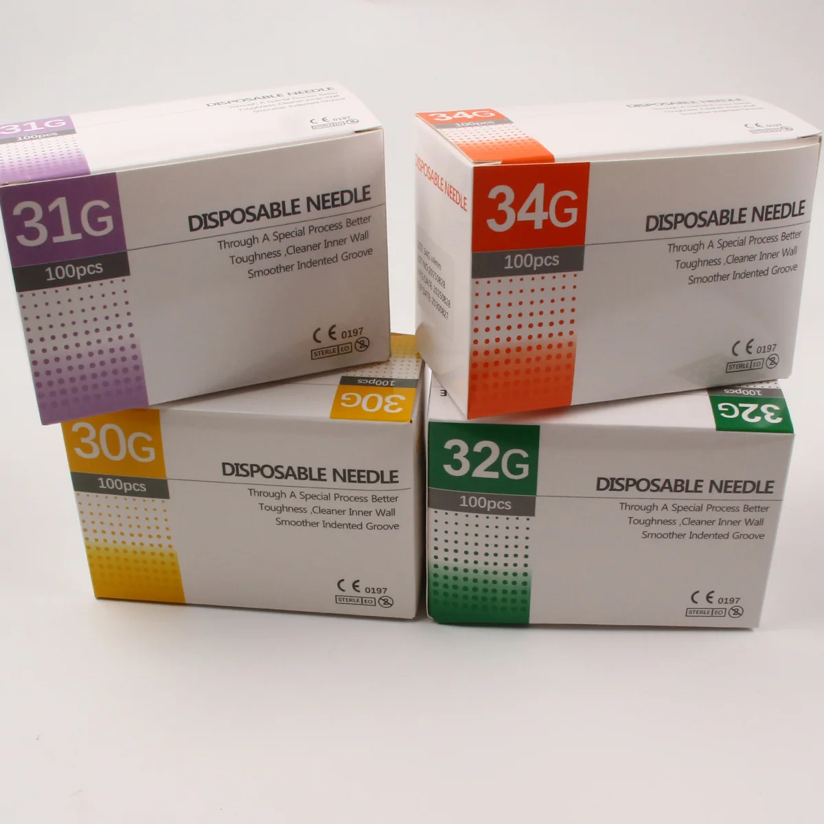 100 قطعة/صندوق الوشم الصغيرة غير مؤلم الجمال إبرة 34G4MM 34G6MM 34G8MM 34G13MM رقيق العقيمة حاقن إبرة أدوات الجفن