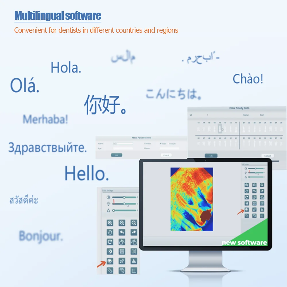 Stomatologiczny System intraoralny czujnik promieniowania DynImage szybka transmisja cyfrowa wewnątrz jamy ustnej z kablem oprogramowania 3m wyraźny