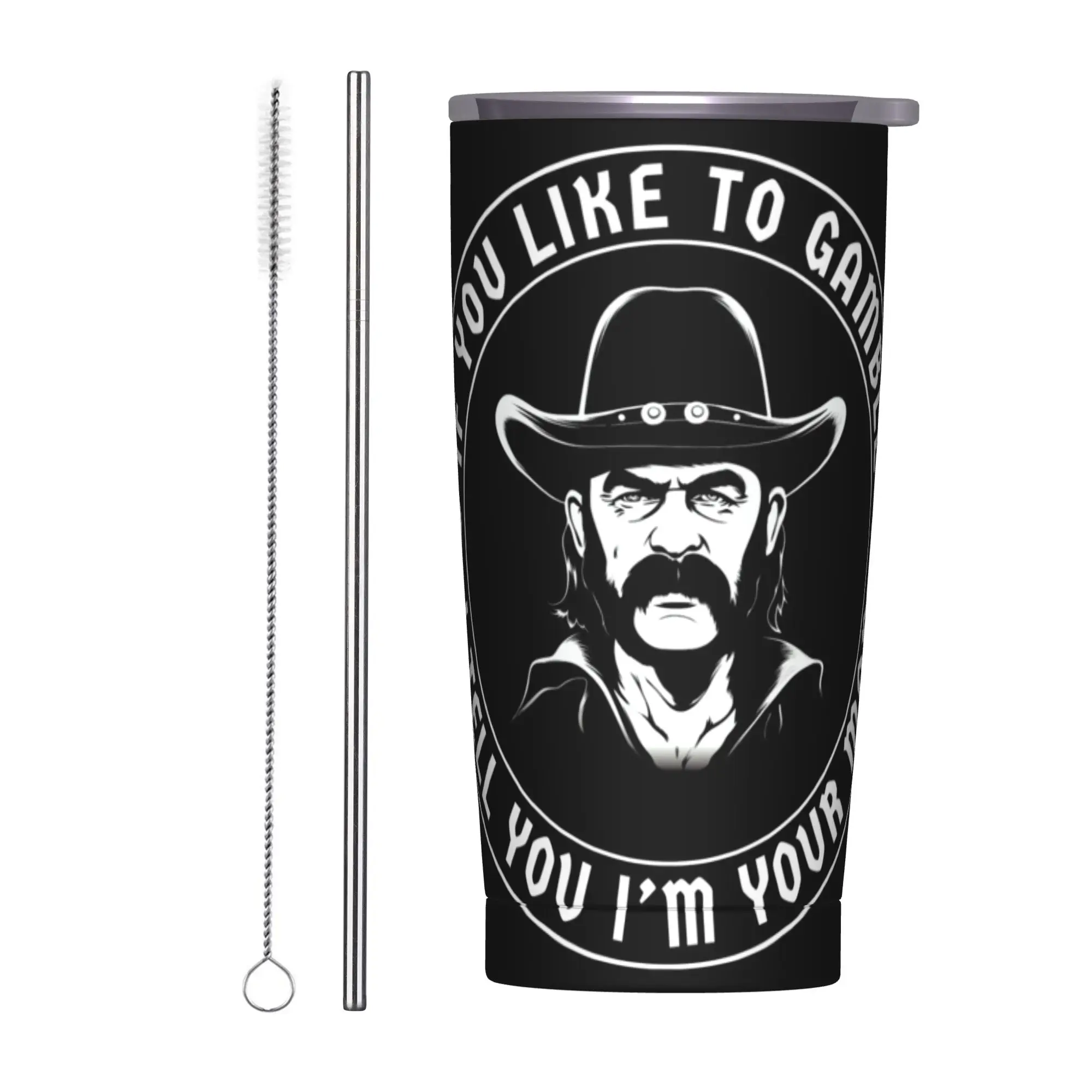 

Термокружка British Rock Heavy Metal Lemmys с крышкой и соломинкой, вакуумная, из нержавеющей стали, с двойными стенками, 20 унций