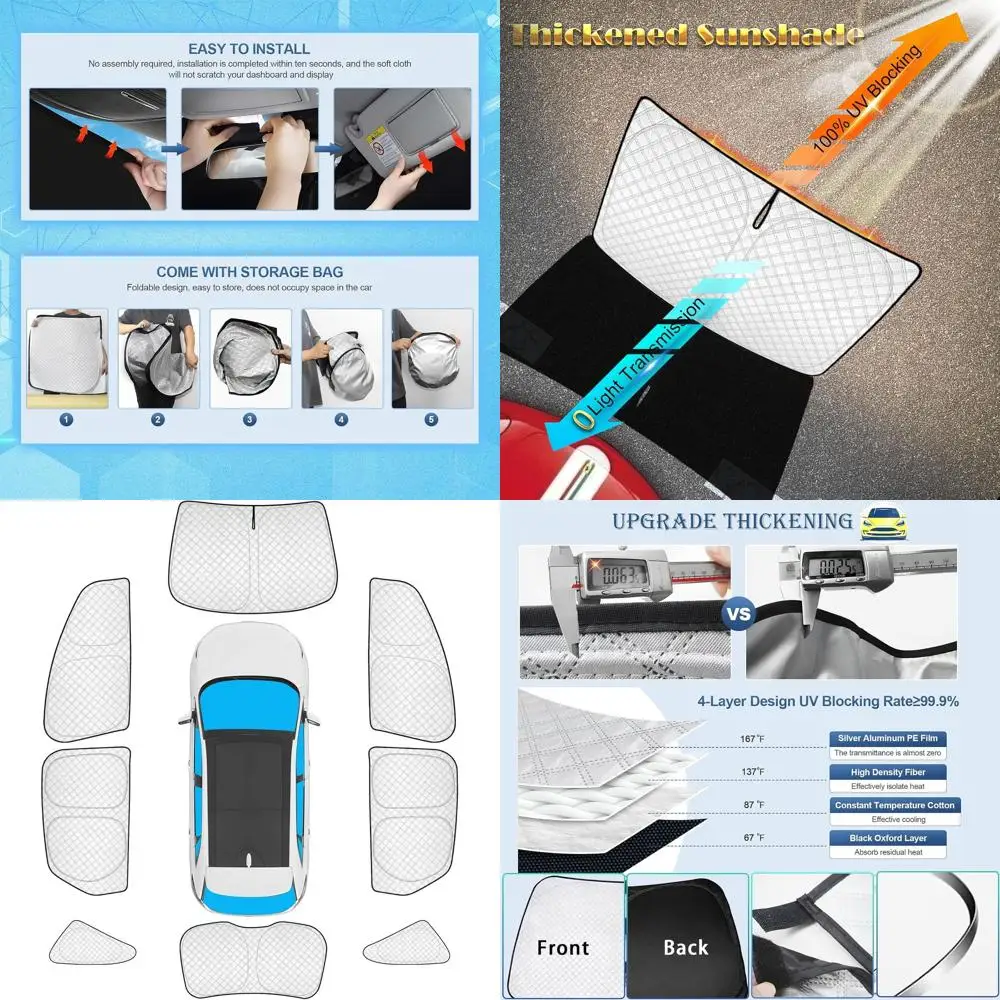 

Custom Privacy Car Window Covers for 2015-2024 Ford Edge, UV Blockout Sunshades for Camping Outdoors