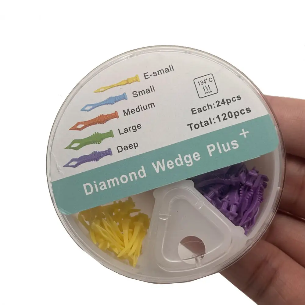 Dental Diamond Plastic Wedges for Sectional Matrix System Composite Restoration and Contact Point Control