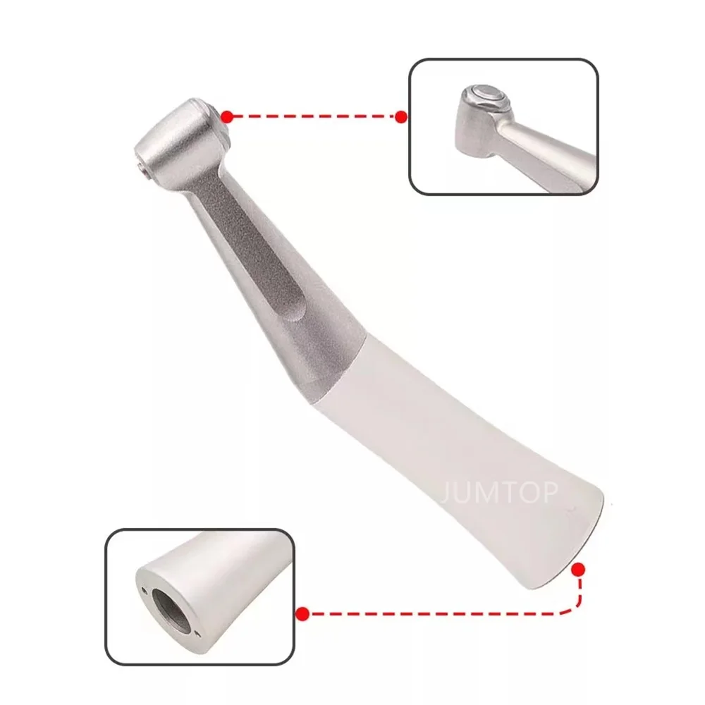 Dental Handpiece Contra Angle Compatible With Air Motor External Water Spray Push Button Low Speed Turbine