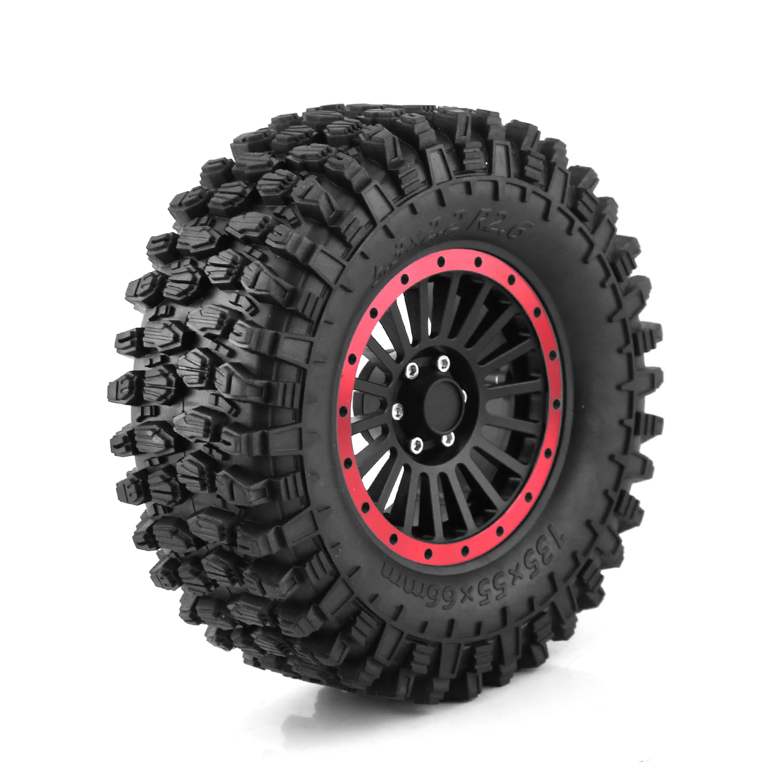 RS RC 4Pcs 2.6 inch All Terrain Rubber butyl rubber Dragon Claw tires For 1/8 1/10 RC Crawler Car Axial SCX10 Wraith RR10 Capra