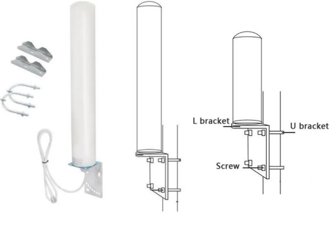 Imagem -06 - Outdoor Omni Lora Wifi Router Antena para Rede sem Fio com Sma Estação Base à Prova Dágua 18dbi Aerial Ip67 4g 5g Lte Gsm