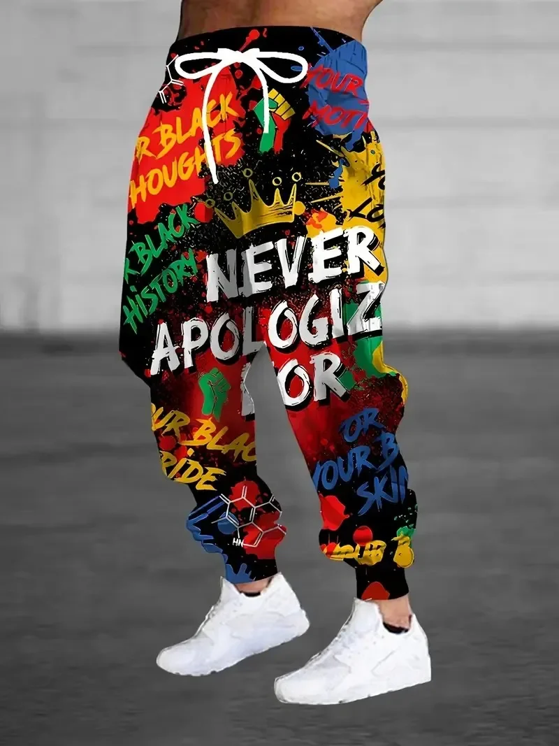 

Весенне-осенние мужские брюки с цветной короной и буквенным узором, повседневные модные удобные спортивные штаны, мужская спортивная одежда на открытом воздухе