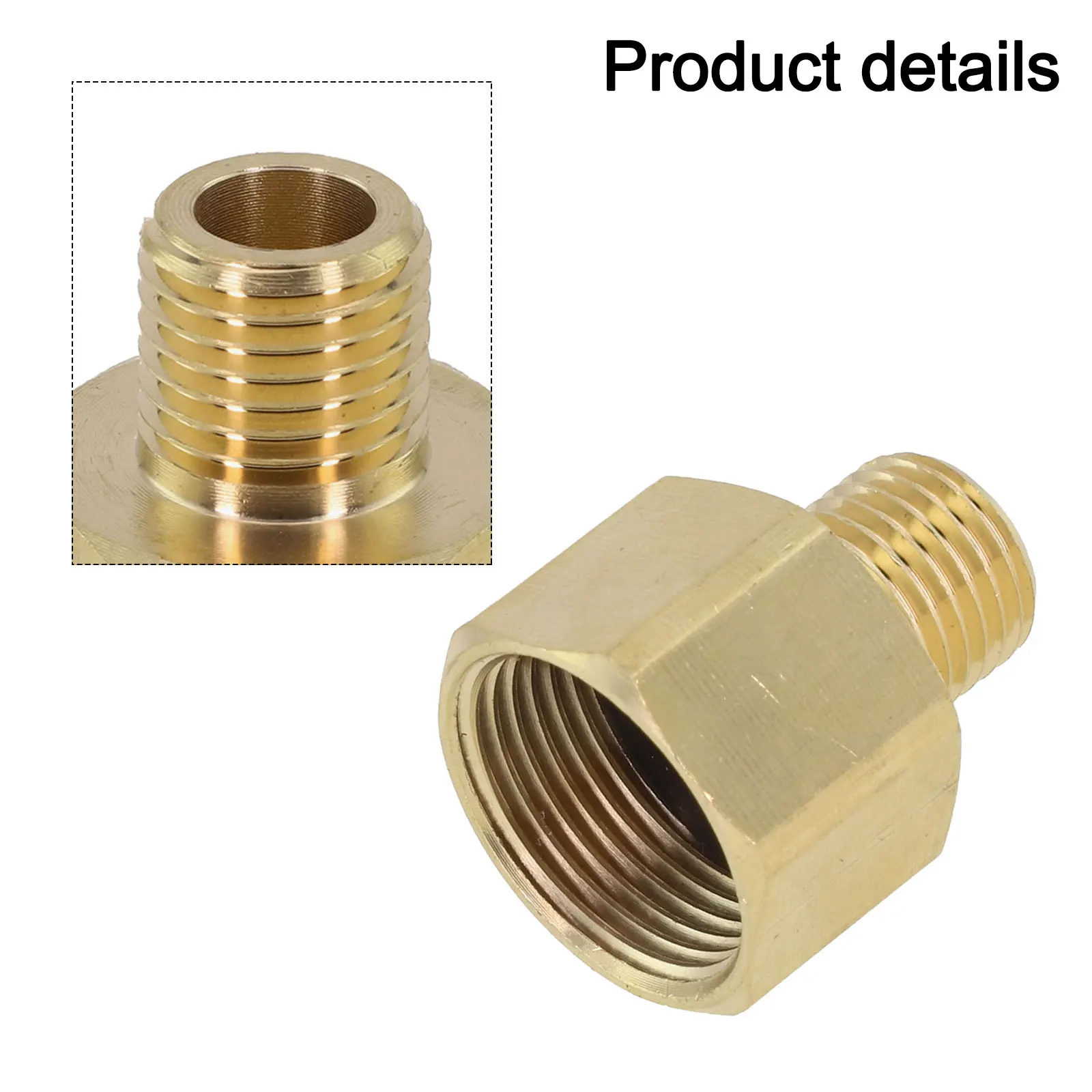 Brass Pressure Washer Adapter M22 Female to 14mm Male Metric Thread Connector Suitable for High Pressure Washer Hose Connections
