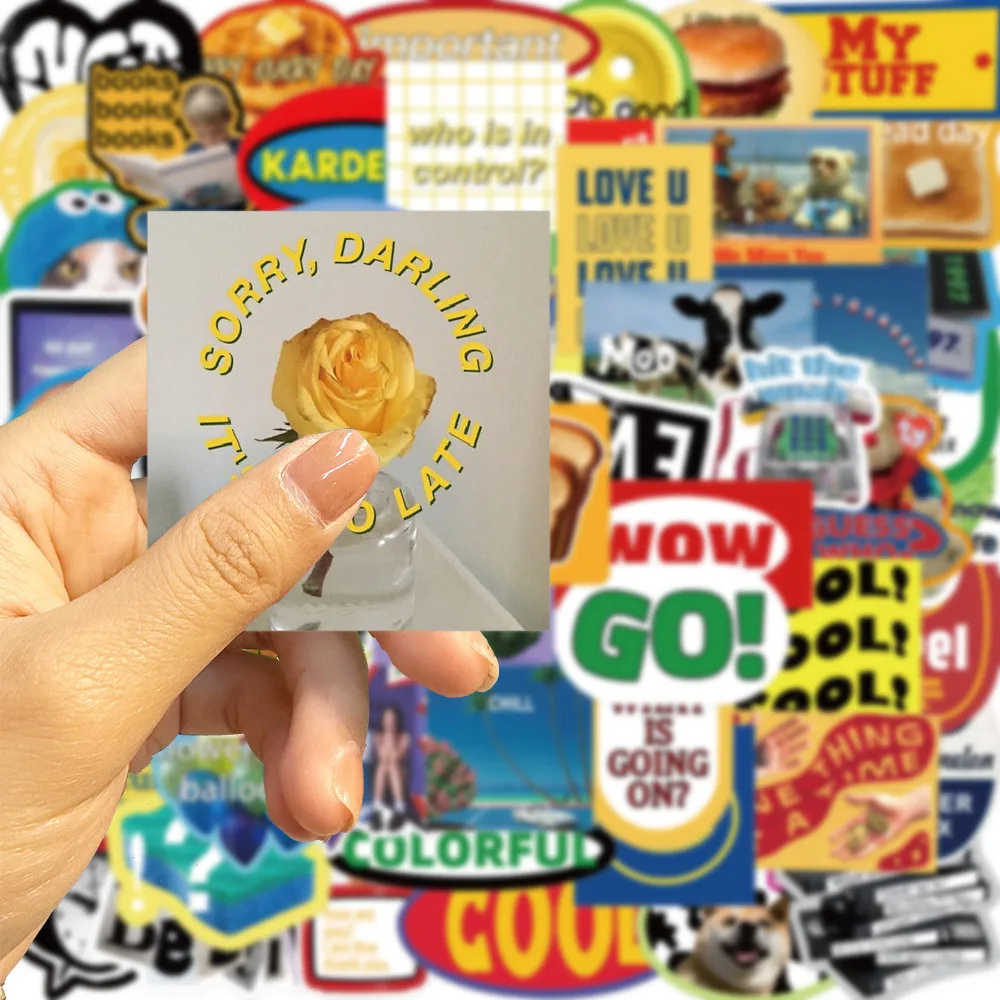 60 Stück Western Sweet Y2K Retro-Graffiti-Aufkleber – wasserfeste DIY-Aufkleber für Gitarre, Notebook-Dekor, AufnahmeYourLife Store